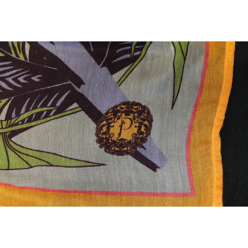 Powder Jungle Animal Scarf Elephant Tiger Zebra Tropical Wrap 42x70 Multicolor - Picture 10 of 10